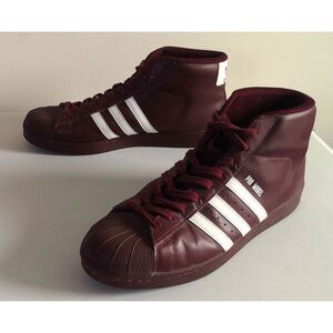Adidas Pro Model High-top Shell Toe - Maroon/Burgundy - Men's Size 13